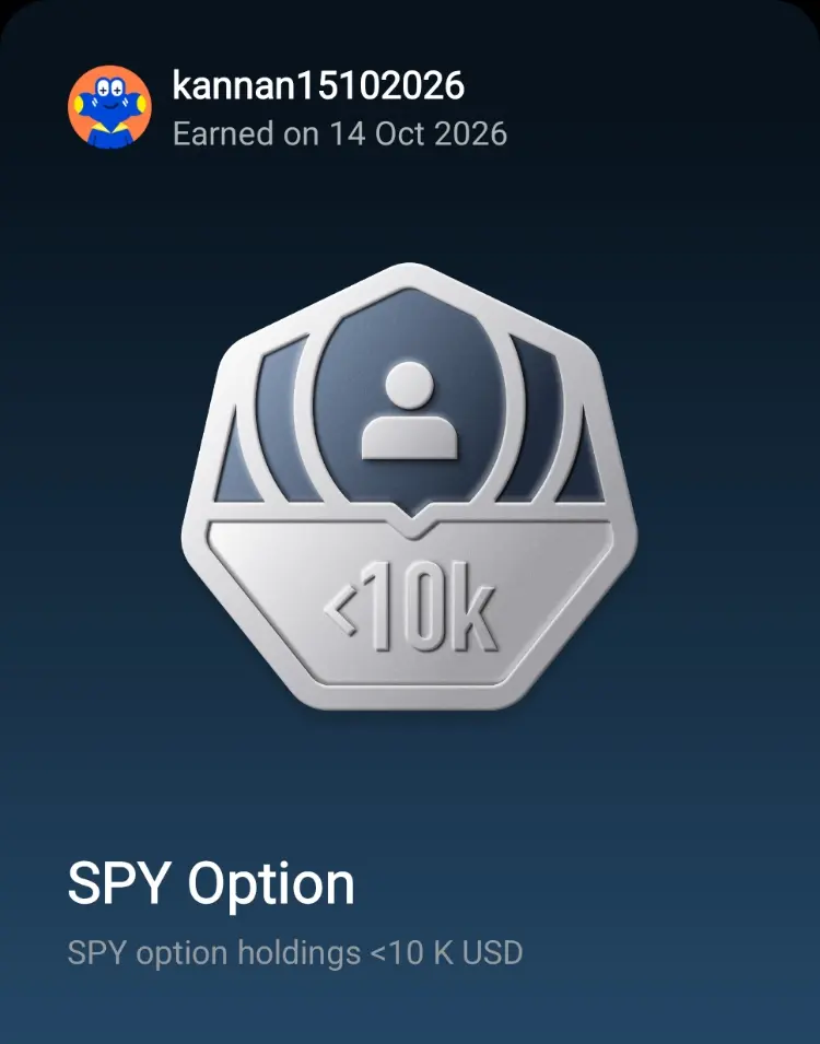 kannan15102026 Earned on 14 Oct 2026 (2 3) <10k SPY Option SPY option holdings<1