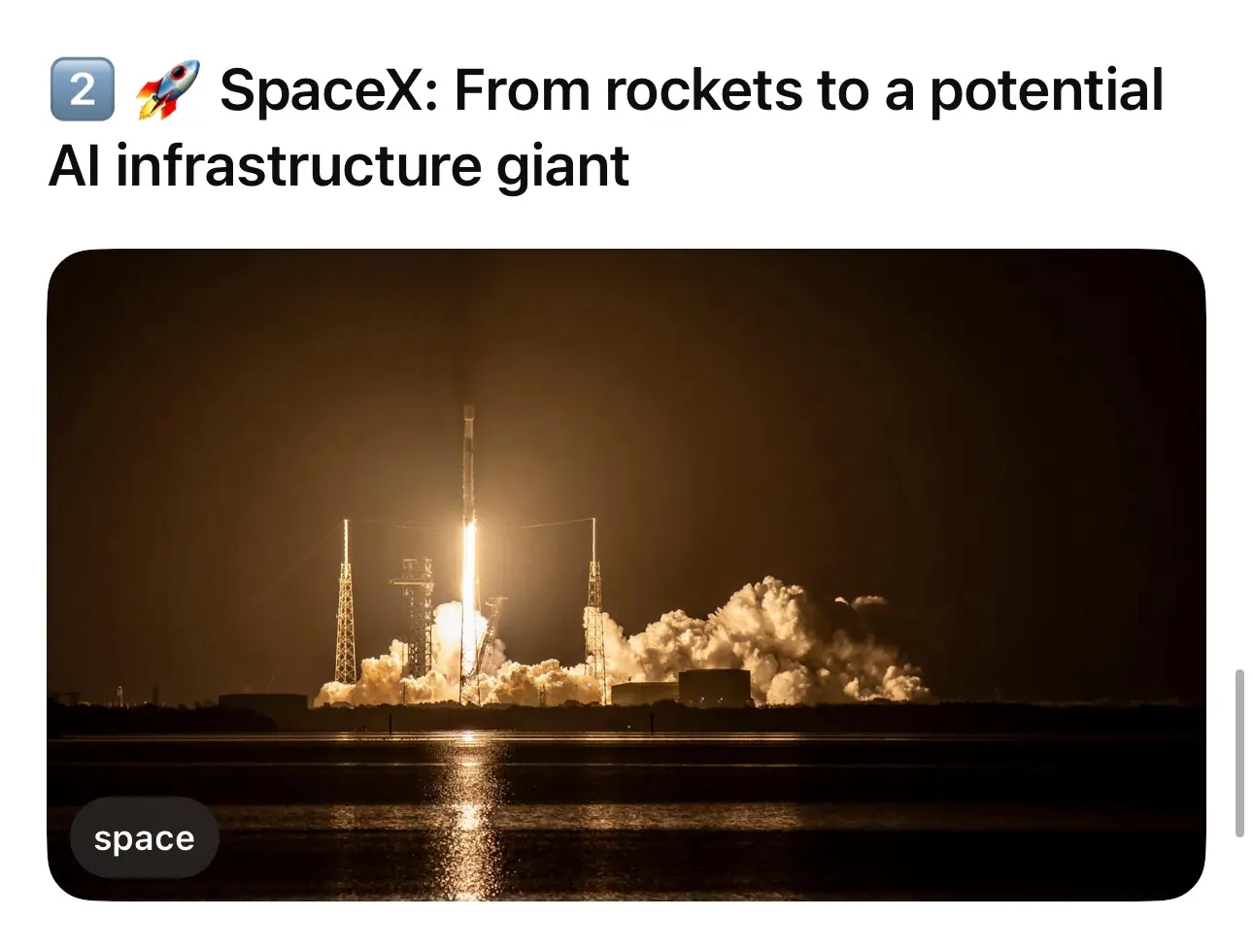 2 SpaceX: From rockets to a potential Al infrastructure giant space