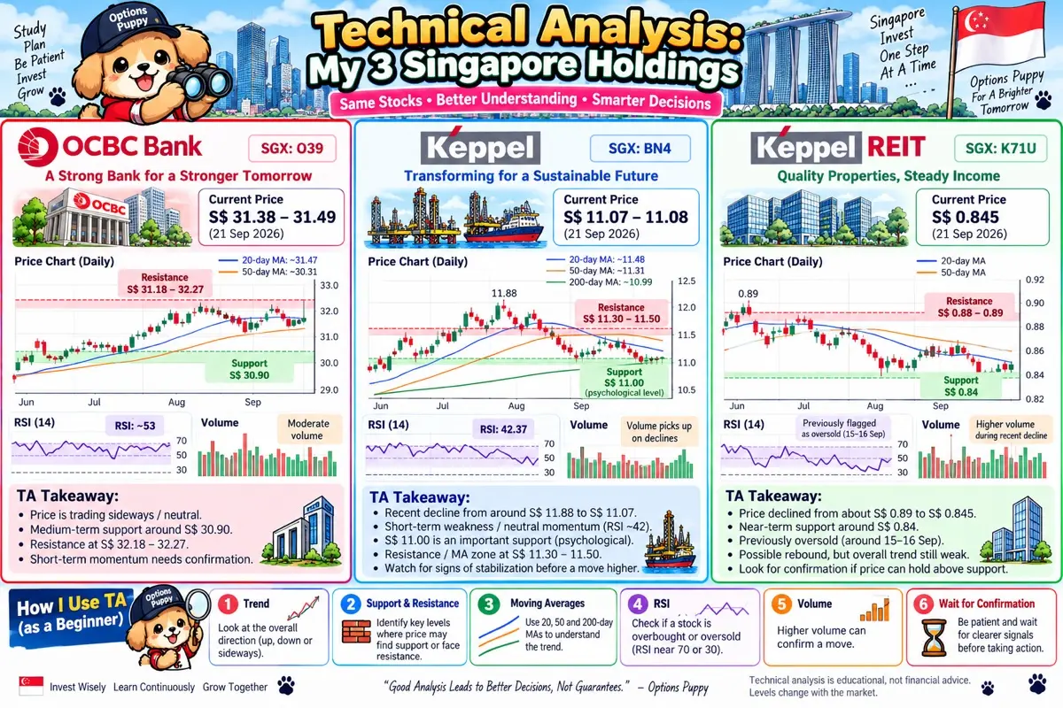 🐶 Beginner Guide: My Singapore Holdings — How I Bought Keppel, Keppel REIT & OCBC for Cash Flow