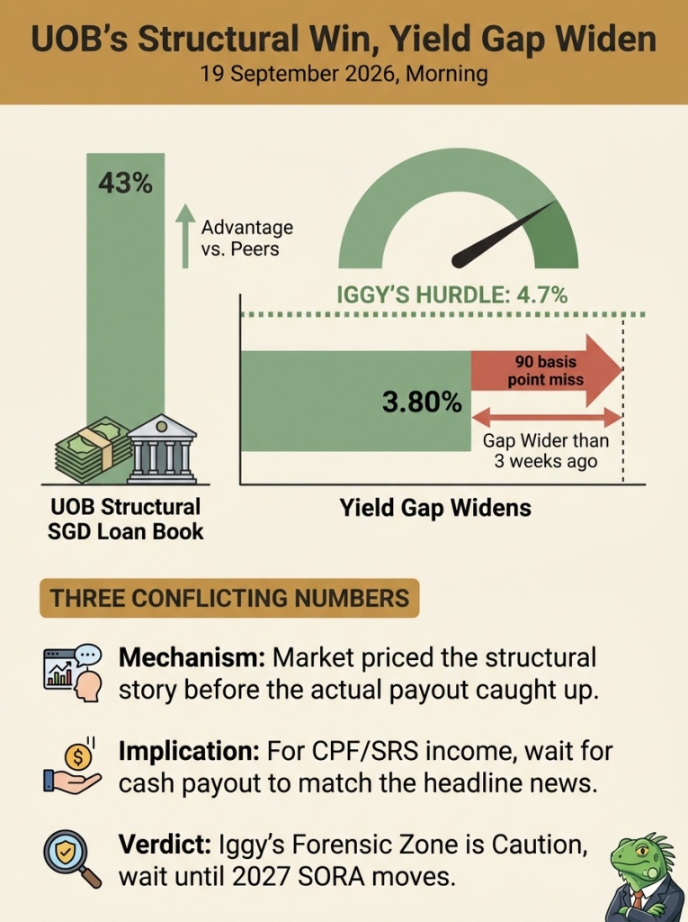 UOB's Structural Win, Yield Gap Widen 19 September 2 2026,Morning 43% Advantage