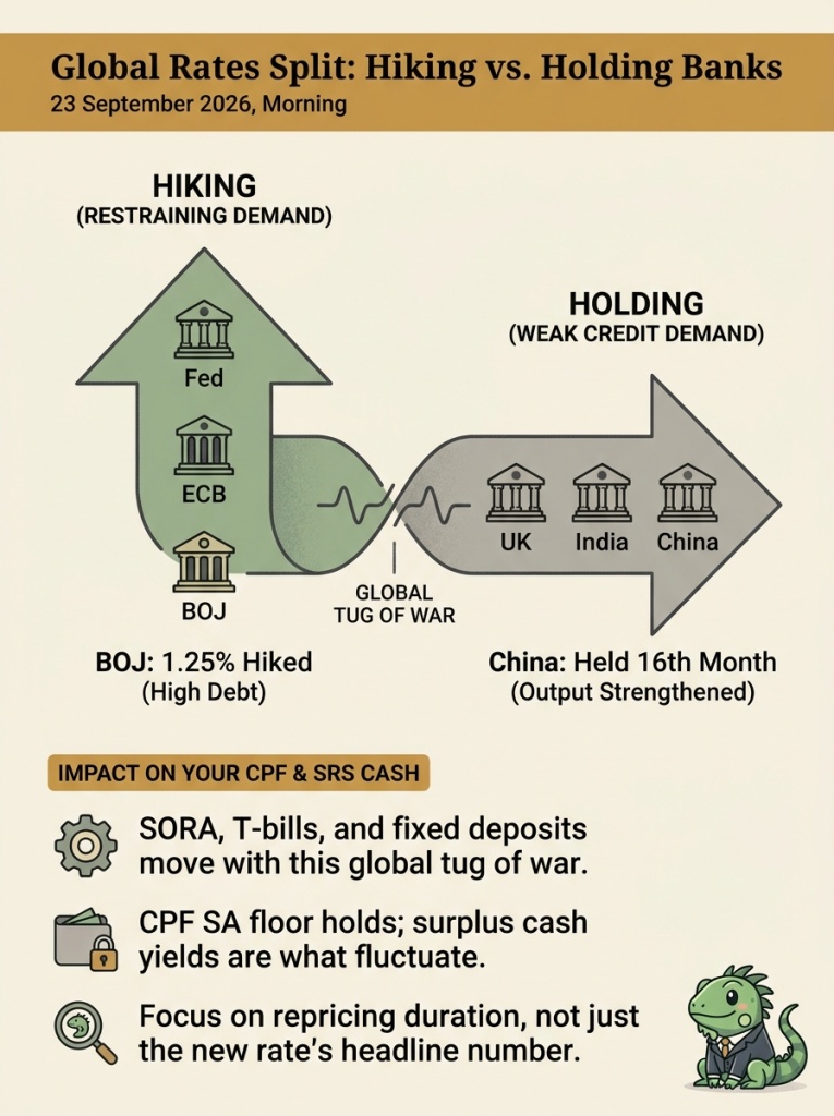 Global Rates Split: Hiking vs. Holding l Banks 23 September 2026,Morning HIKING