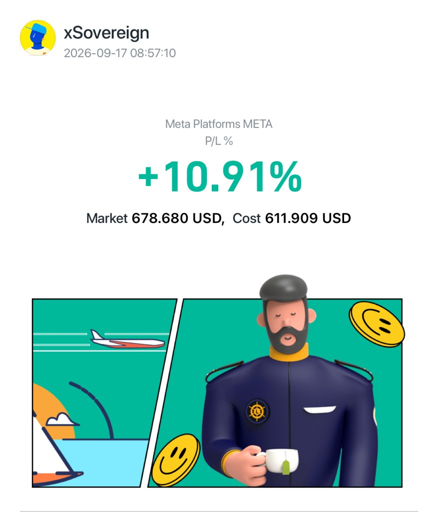xSovereign 2026-09-1708：57：10 Meta PlatformsMETA P/L% +10.91% Market 678.680 USD