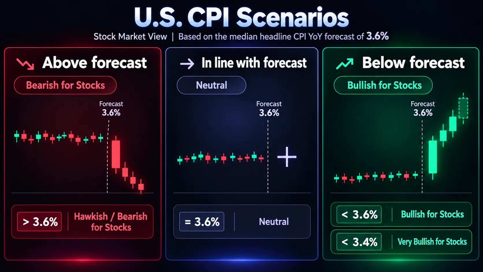 U.S.CPI Scenarios Stock Market View vl 1 Based on the median headline CPI YoY fo